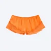 Pantalones cortos de satén con encaje – Naranja