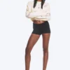 Pantalones cortos de talle bajo – Negro