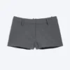 Pantalones cortos de traje de cintura baja – Gris oscuro jaspeado Pantalones cortos de traje de cintura baja – Gris oscuro jaspeado