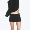 Pantalones cortos de traje de talle bajo – Negro Pantalones cortos de traje de talle bajo – Negro