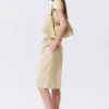 Pantalones cortos de traje holgados de talle bajo y largo tres cuartos – Beige claro Pantalones cortos de traje holgados de talle bajo y largo tres cuartos – Beige claro