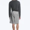 Pantalones cortos de traje holgados Uno – Gris claro empolvado Pantalones cortos de traje holgados Uno – Gris claro empolvado