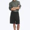 Pantalones cortos de traje holgados Uno – Negro Pantalones cortos de traje holgados Uno – Negro