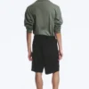 Pantalones cortos de traje holgados Uno – Negro Pantalones cortos de traje holgados Uno – Negro
