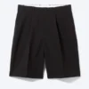 Pantalones cortos de traje holgados Uno – Negro Pantalones cortos de traje holgados Uno – Negro