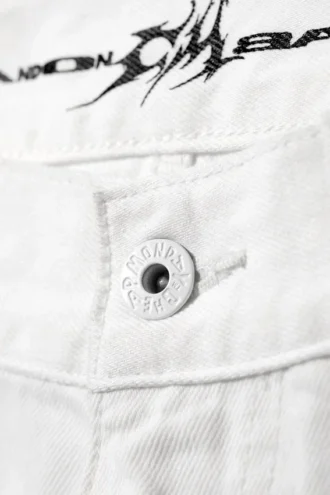 Pantalones cortos de vaquero unisex Cm X Lb Dunno White – Blanco | Cheap Monday Gb