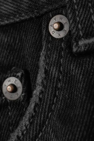 Pantalones cortos de vaqueros de talle medio Maia – Tuned Black – Negro