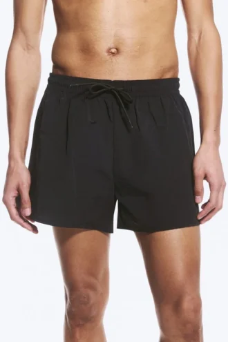 Pantalones cortos estructurados a media pierna – Negro