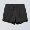 Pantalones cortos estructurados a media pierna – Negro Pantalones cortos estructurados a media pierna – Negro
