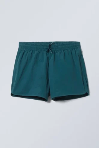 Pantalones cortos estructurados a media pierna – Petrol