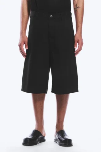 Pantalones cortos holgados Astro Loose Baggy de mezcla de lino – Negro