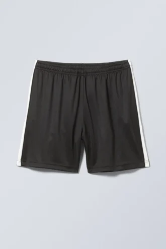 Pantalones cortos holgados con bloques de color – Negro