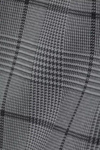Pantalones cortos holgados de cintura baja – Gris a cuadros