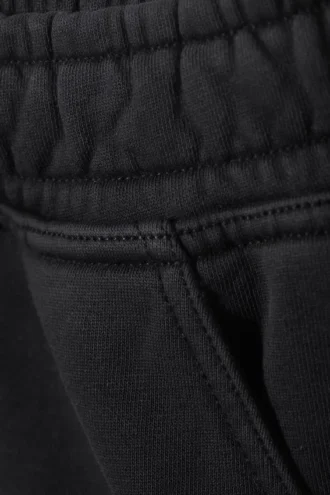 Pantalones cortos holgados de jersey hasta la rodilla – Gris oscuro lavado