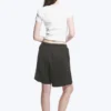 Pantalones cortos holgados de jersey sin cremallera – Gris oscuro Pantalones cortos holgados de jersey sin cremallera – Gris oscuro