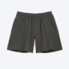 Pantalones cortos holgados de jersey sin cremallera – Gris oscuro Pantalones cortos holgados de jersey sin cremallera – Gris oscuro