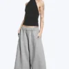 Pantalones cortos holgados de rizo – Gris claro deslavado Pantalones cortos holgados de rizo – Gris claro deslavado
