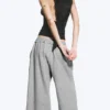 Pantalones cortos holgados de rizo – Gris claro deslavado Pantalones cortos holgados de rizo – Gris claro deslavado