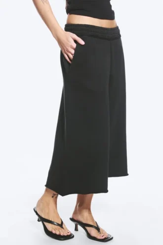 Pantalones cortos holgados de rizo – Negro