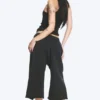 Pantalones cortos holgados de rizo – Negro