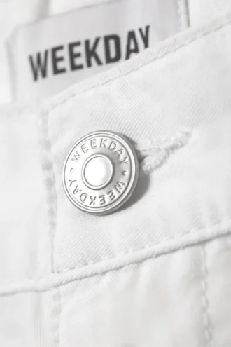 Pantalones cortos holgados de sarga Astro – Blanco