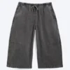 Pantalones cortos holgados de talle bajo – Gris oscuro Pantalones cortos holgados de talle bajo – Gris oscuro