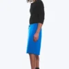 Pantalones cortos holgados de tejido scuba – Azul brillante Pantalones cortos holgados de tejido scuba – Azul brillante