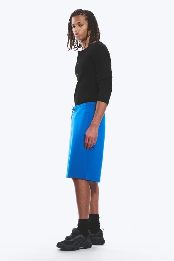 Pantalones cortos holgados de tejido scuba – Azul brillante Pantalones cortos holgados de tejido scuba – Azul brillante