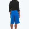 Pantalones cortos holgados de tejido scuba – Azul brillante Pantalones cortos holgados de tejido scuba – Azul brillante