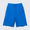 Pantalones cortos holgados de tejido scuba – Azul brillante Pantalones cortos holgados de tejido scuba – Azul brillante
