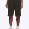Pantalones cortos holgados de tejido scuba – Marrón oscuro Pantalones cortos holgados de tejido scuba – Marrón oscuro