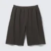 Pantalones cortos oversize de felpa hasta la rodilla – Gris oscuro Pantalones cortos oversize de felpa hasta la rodilla – Gris oscuro