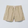 Pantalones cortos Oxford de corte regular – Beige Pantalones cortos Oxford de corte regular – Beige