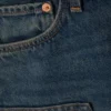 Pantalones cortos vaqueros de corte bajo estilo carpintero – Azul acero Pantalones cortos vaqueros de corte bajo estilo carpintero – Azul acero