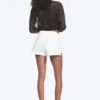 Pantalones cortos vaqueros de talle bajo Bite – Blanco sucio – Blanco