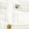Pantalones cortos vaqueros de talle bajo Bite – Blanco sucio – Blanco
