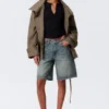 Pantalones cortos vaqueros de talle bajo Monterey – Azul Arizona – Azul medio Pantalones cortos vaqueros de talle bajo Monterey – Azul Arizona – Azul medio
