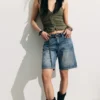 Pantalones cortos vaqueros de talle bajo Monterey – Azul Arizona – Azul medio Pantalones cortos vaqueros de talle bajo Monterey – Azul Arizona – Azul medio