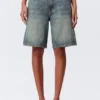 Pantalones cortos vaqueros de talle bajo Monterey – Azul Arizona – Azul medio Pantalones cortos vaqueros de talle bajo Monterey – Azul Arizona – Azul medio