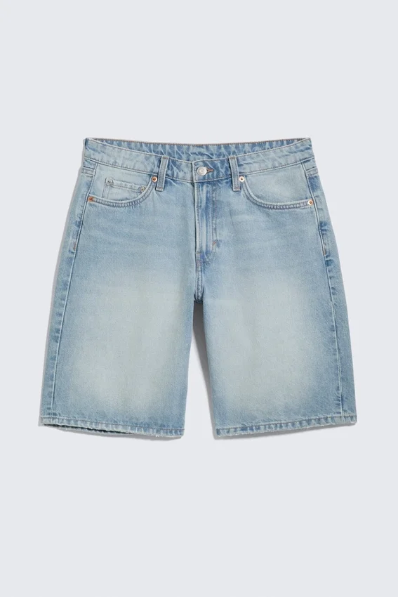 Pantalones cortos vaqueros de talle bajo Monterey – Azul Kimberley – Azul claro Pantalones cortos vaqueros de talle bajo Monterey – Azul Kimberley – Azul claro