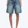 Pantalones cortos vaqueros de talle bajo Monterey – Azul radio – Azul medio Pantalones cortos vaqueros de talle bajo Monterey – Azul radio – Azul medio