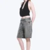 Pantalones cortos vaqueros de talle bajo Monterey – Gris desgastado – Gris Pantalones cortos vaqueros de talle bajo Monterey – Gris desgastado – Gris
