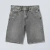 Pantalones cortos vaqueros de talle bajo Monterey – Gris desgastado – Gris Pantalones cortos vaqueros de talle bajo Monterey – Gris desgastado – Gris