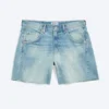 Pantalones cortos vaqueros de talle bajo y corte asimétrico – Azul costero – Azul claro Pantalones cortos vaqueros de talle bajo y corte asimétrico – Azul costero – Azul claro