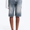 Pantalones cortos vaqueros de talle bajo y largo hasta la rodilla Atom – Azul Redondo – Azul medio Pantalones cortos vaqueros de talle bajo y largo hasta la rodilla Atom – Azul Redondo – Azul medio