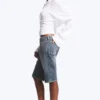 Pantalones cortos vaqueros de talle bajo y largo hasta la rodilla Atom – Azul Redondo – Azul medio Pantalones cortos vaqueros de talle bajo y largo hasta la rodilla Atom – Azul Redondo – Azul medio