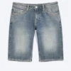 Pantalones cortos vaqueros de talle bajo y largo hasta la rodilla Atom – Azul Redondo – Azul medio Pantalones cortos vaqueros de talle bajo y largo hasta la rodilla Atom – Azul Redondo – Azul medio