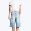 Pantalones cortos vaqueros holgados de talle medio Astro Loose Baggy – Azul Kimberley – Azul claro Pantalones cortos vaqueros holgados de talle medio Astro Loose Baggy – Azul Kimberley – Azul claro