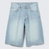 Pantalones cortos vaqueros holgados de talle medio Astro Loose Baggy – Azul Kimberley – Azul claro Pantalones cortos vaqueros holgados de talle medio Astro Loose Baggy – Azul Kimberley – Azul claro