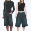 Pantalones cortos vaqueros holgados de talle medio Astro Loose Baggy – Azul lago – Azul medio Pantalones cortos vaqueros holgados de talle medio Astro Loose Baggy – Azul lago – Azul medio
